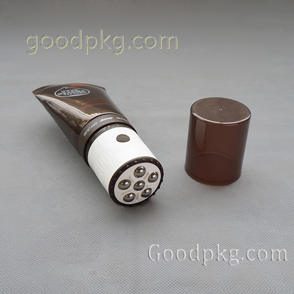 Plastic tube with 6 S/S roller balls massager applicator electric vibrating Head for cosmetic tube container