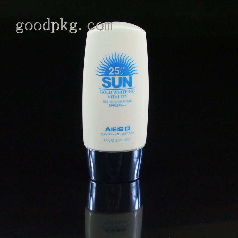 60ml cosmetic packaging for suncream bottle